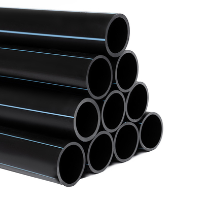 ISO9001 HDPEの給水のプラスチック下水の管の黒の高密度ポリエチレン