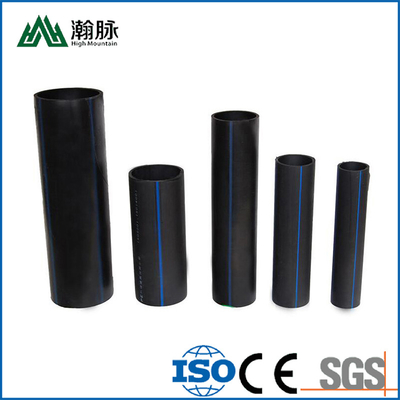 腐食耐性HDPE水道管 DN16mm-1800mm 青か黒 青いストライプ