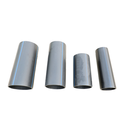 PE HDPE 給水管 客の要求に応じて長さ 青か黒 青いストライプ