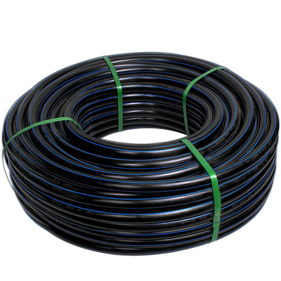 PE HDPE 給水管 客の要求に応じて長さ 青か黒 青いストライプ